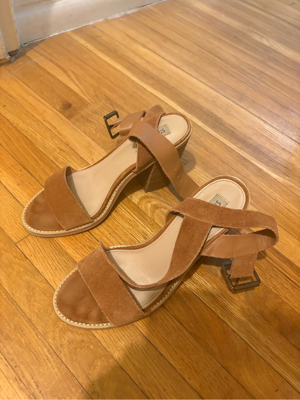 Suede Block Heel
